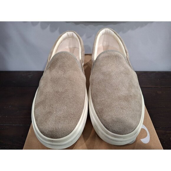 NIB Soludos Ibiza Suede Slip-On Platform Sneakers in Sage (Grey)/Size 7 - Picture 7 of 11